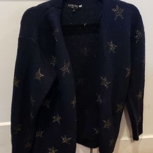 Hepburn by NM star pattern navy cardigan size M